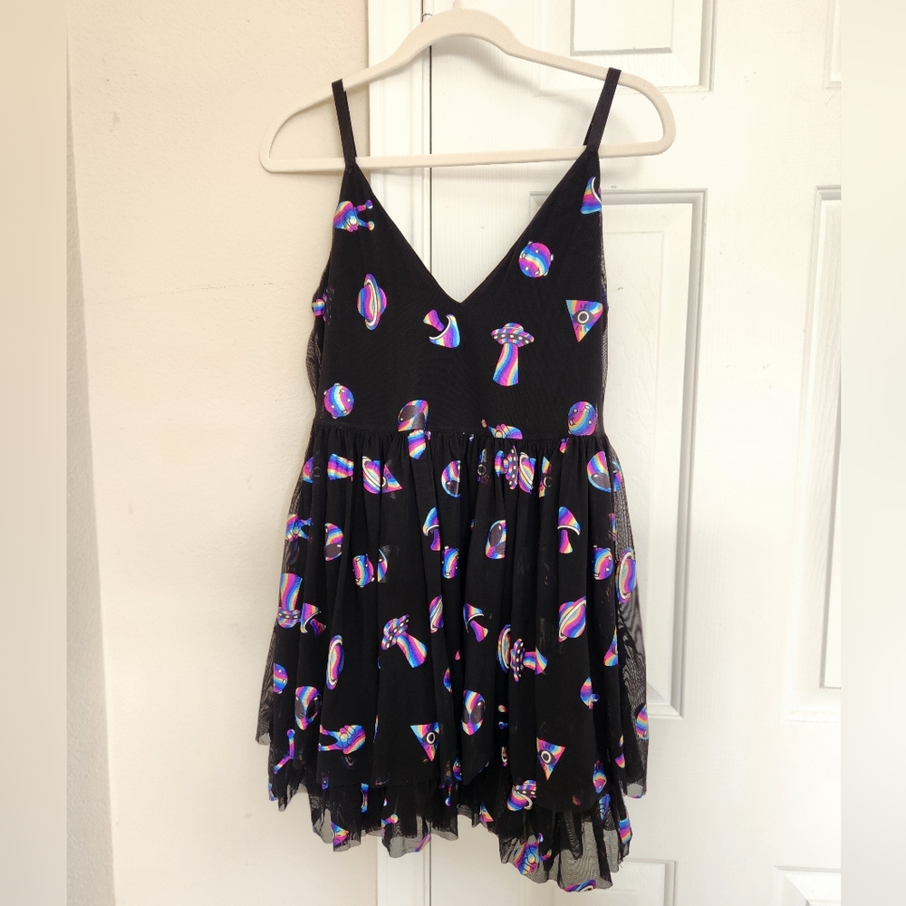 Hologram Sheer Tier Dress Blackmilk Size Medium Limited